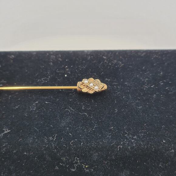 Vintage Cherub Coat Pins Lot of 3 Angel Cupid and FloralGold Tone Rhinestones - Picture 14 of 16